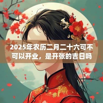 2025年农历二月二十六可不可以开业，是开张的吉日吗？