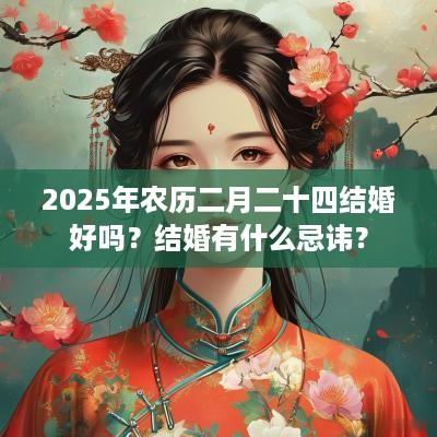 2025年农历二月二十四结婚好吗？结婚有什么忌讳？