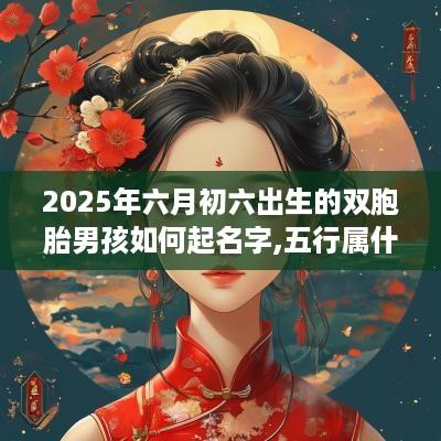 2025年六月初六出生的双胞胎男孩如何起名字,五行属什么？