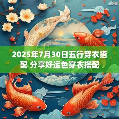 2025年7月30日五行穿衣搭配 分享好运色穿衣搭配