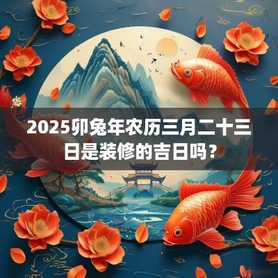 2025卯蛇年农历三月二十三日是装修的吉日吗？
