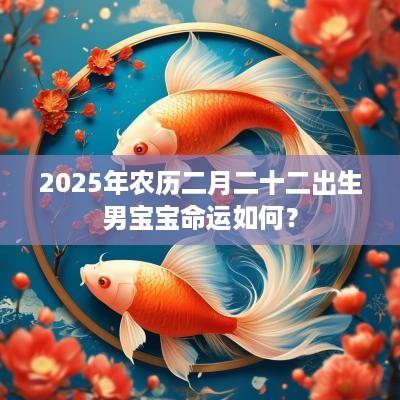 2025年农历二月二十二出生男宝宝命运如何？