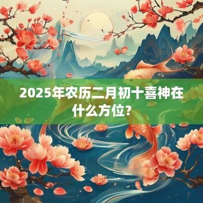 2025年农历二月初十喜神在什么方位？
