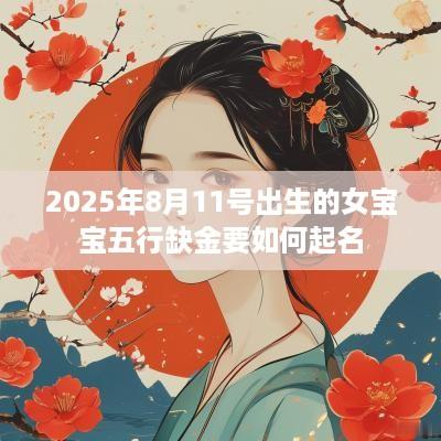 2025年8月11号出生的女宝宝五行缺金要如何起名