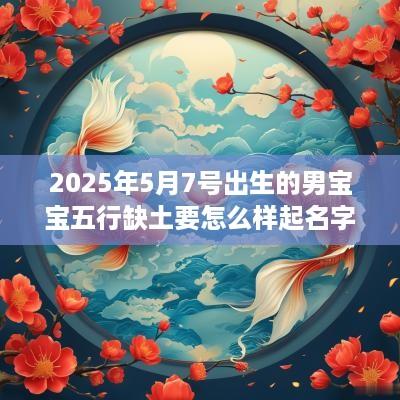 2025年5月7号出生的男宝宝五行缺土要怎么样起名字