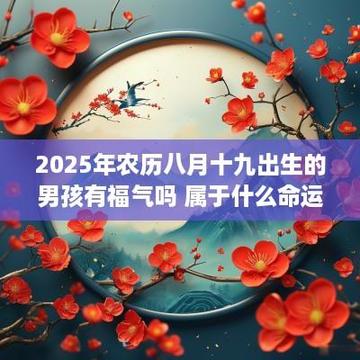 2025年农历八月十九出生的男孩有福气吗 属于什么命运