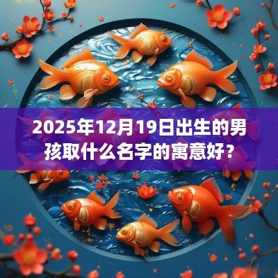 2025年12月19日出生的男孩取什么名字的寓意好？