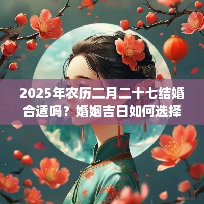 2025年农历二月二十七结婚合适吗？婚姻吉日如何选择？