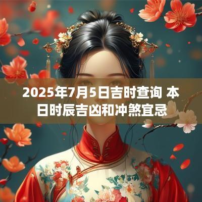 2025年7月5日吉时查询 本日时辰吉凶和冲煞宜忌