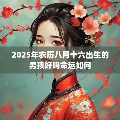 2025年农历八月十六出生的男孩好吗命运如何