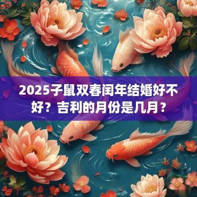 2025子鼠双春闰年结婚好不好？吉利的月份是几月？