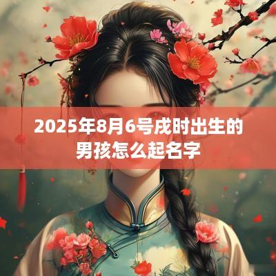 2025年8月6号戌时出生的男孩怎么起名字