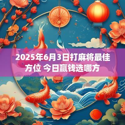 2025年6月3日打麻将最佳方位 今日赢钱选哪方