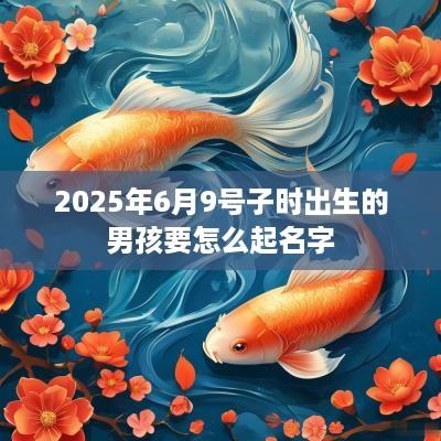 2026年6月9号子时出生的男孩要怎么起名字