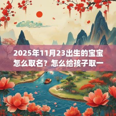 2025年11月23出生的宝宝怎么取名？怎么给孩子取一个好的名字？