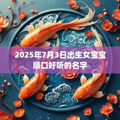 2025年7月3日出生女宝宝顺口好听的名字