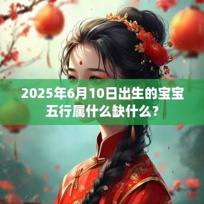 2025年6月10日出生的宝宝五行属什么缺什么？