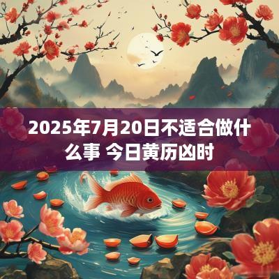 2025年7月20日不适合做什么事 今日黄历凶时