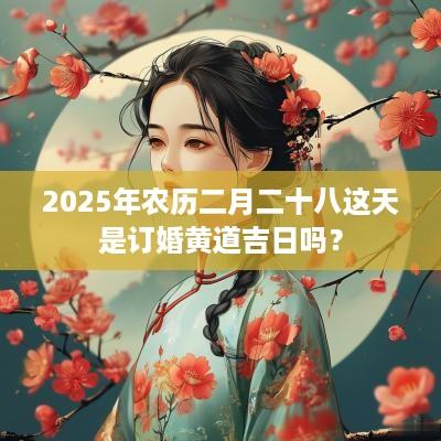 2025年农历二月二十八这天是订婚黄道吉日吗？