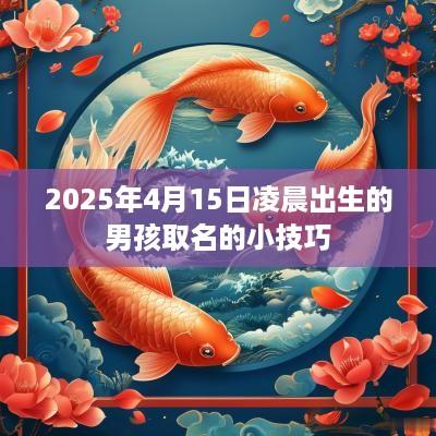 2025年4月15日凌晨出生的男孩取名的小技巧