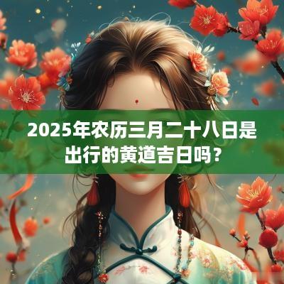 2025年农历三月二十八日是出行的黄道吉日吗？