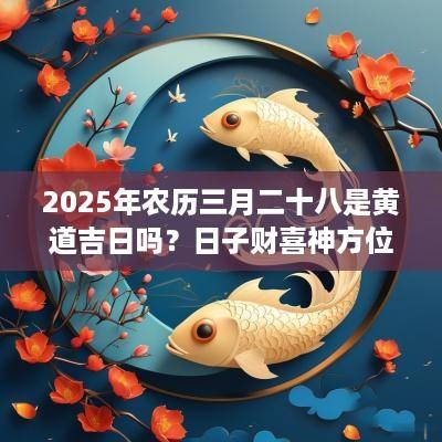 2025年农历三月二十八是黄道吉日吗？日子财喜神方位在哪？