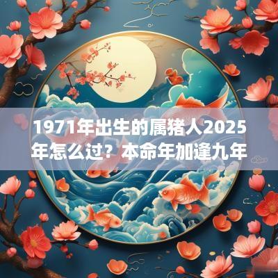1971年出生的属猪人2025年怎么过？本命年加逢九年