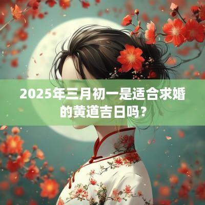 2025年三月初一是适合求婚的黄道吉日吗？
