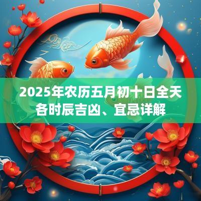 2025年农历五月初十日全天各时辰吉凶、宜忌详解