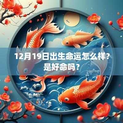 12月19日出生命运怎么样？是好命吗？