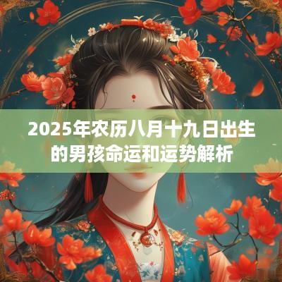 2025年农历八月十九日出生的男孩命运和运势解析