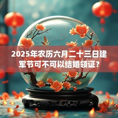 2025年农历六月二十三日建军节可不可以结婚领证？
