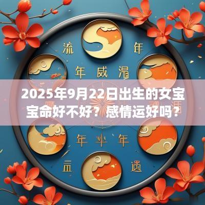 2025年9月22日出生的女宝宝命好不好？感情运好吗？