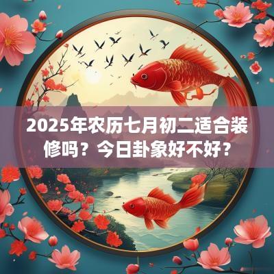 2025年农历七月初二适合装修吗？今日卦象好不好？