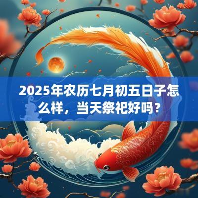 2025年农历七月初五日子怎么样，当天祭祀好吗？