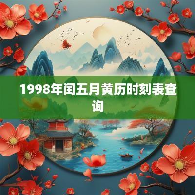 1998年闰五月黄历时刻表查询