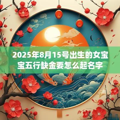 2025年8月15号出生的女宝宝五行缺金要怎么起名字