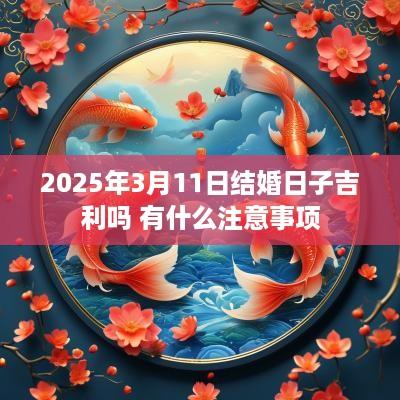2025年3月11日结婚日子吉利吗 有什么注意事项