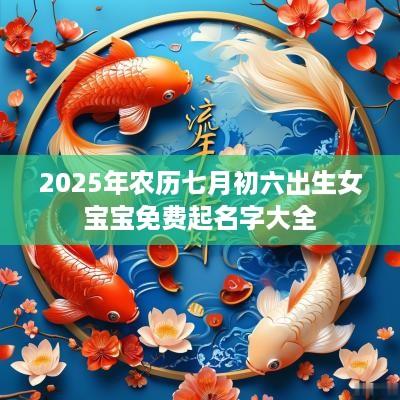 2025年农历七月初六出生女宝宝免费起名字大全