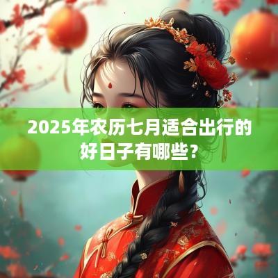 2025年农历七月适合出行的好日子有哪些？