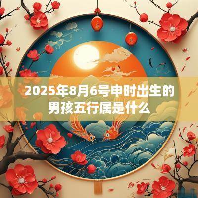 2025年8月6号申时出生的男孩五行属是什么