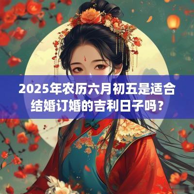 2025年农历六月初五是适合结婚订婚的吉利日子吗？