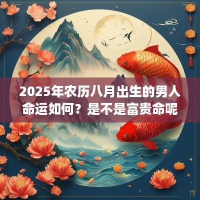 2025年农历八月出生的男人命运如何？是不是富贵命呢？