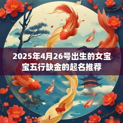 2025年4月26号出生的女宝宝五行缺金的起名推荐