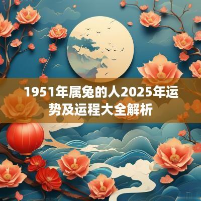 1951年属兔的人2025年运势及运程大全解析