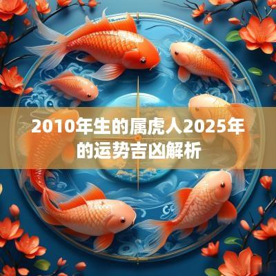 2010年生的属虎人2025年的运势吉凶解析