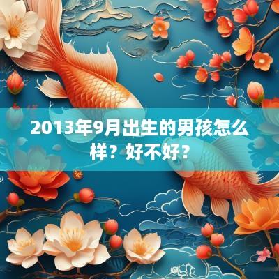 2013年9月出生的男孩怎么样？好不好？