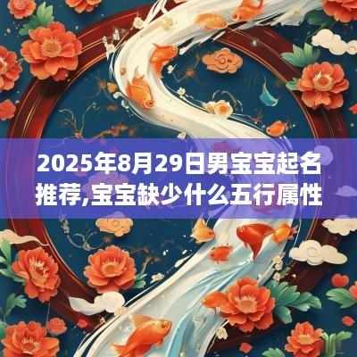 2025年8月29日男宝宝起名推荐,宝宝缺少什么五行属性？