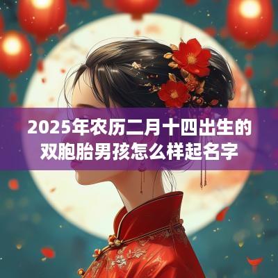 2025年农历二月十四出生的双胞胎男孩怎么样起名字