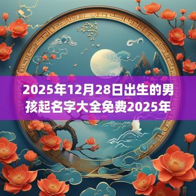 2025年12月28日出生的男孩起名字大全免费2025年